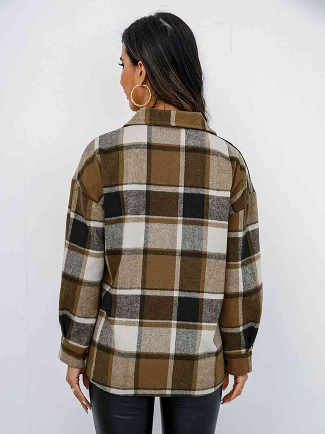 Plaid Button-Down Jacket