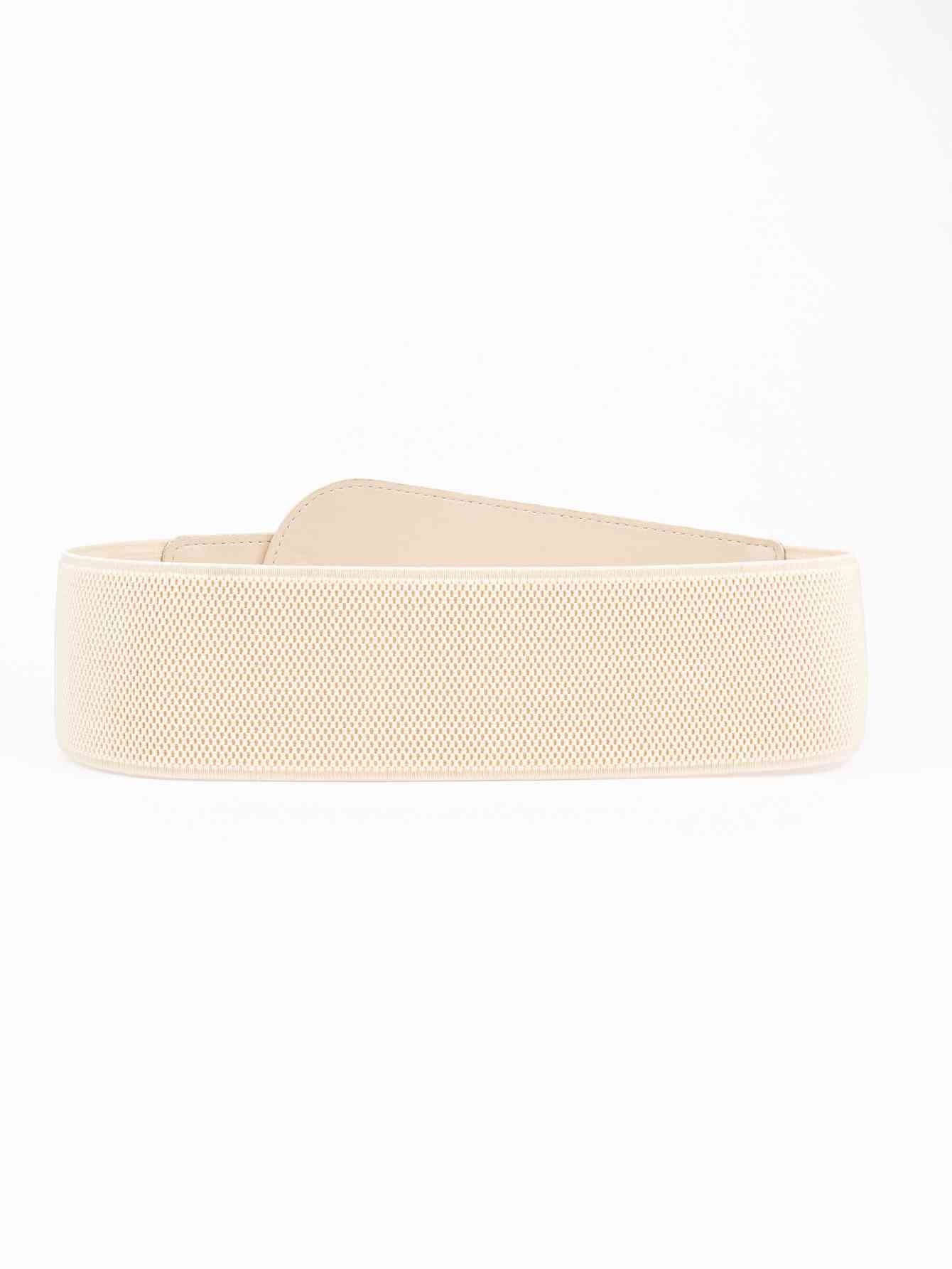 PU Elastic Wide Belt with Alloy Buckle