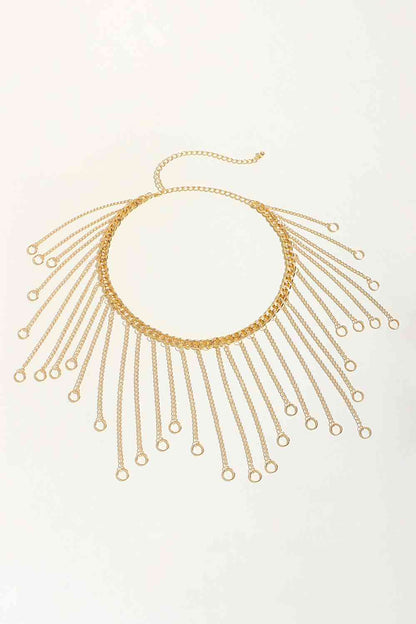 Fringe Chain Alloy Belt