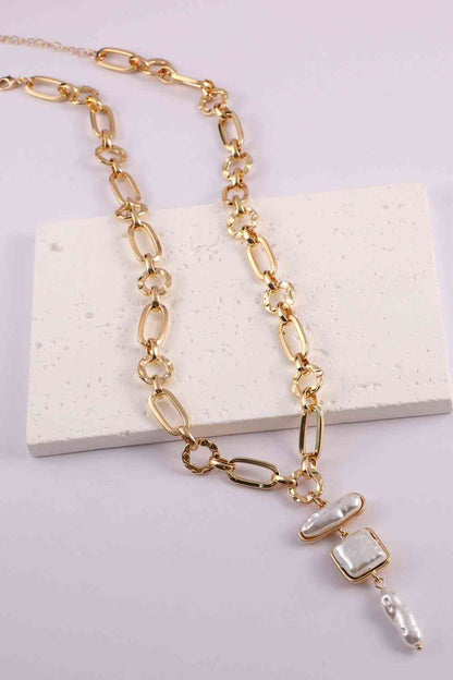 Freshwater Pearl Chunky Chain Necklace