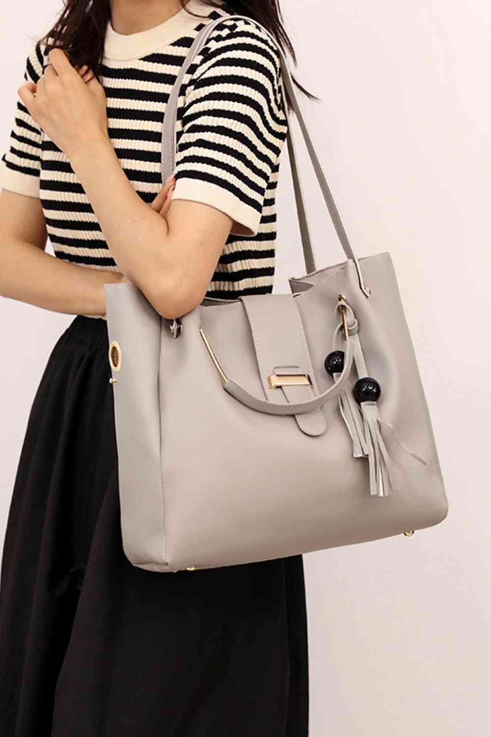 2-Piece PU Leather Bag Set