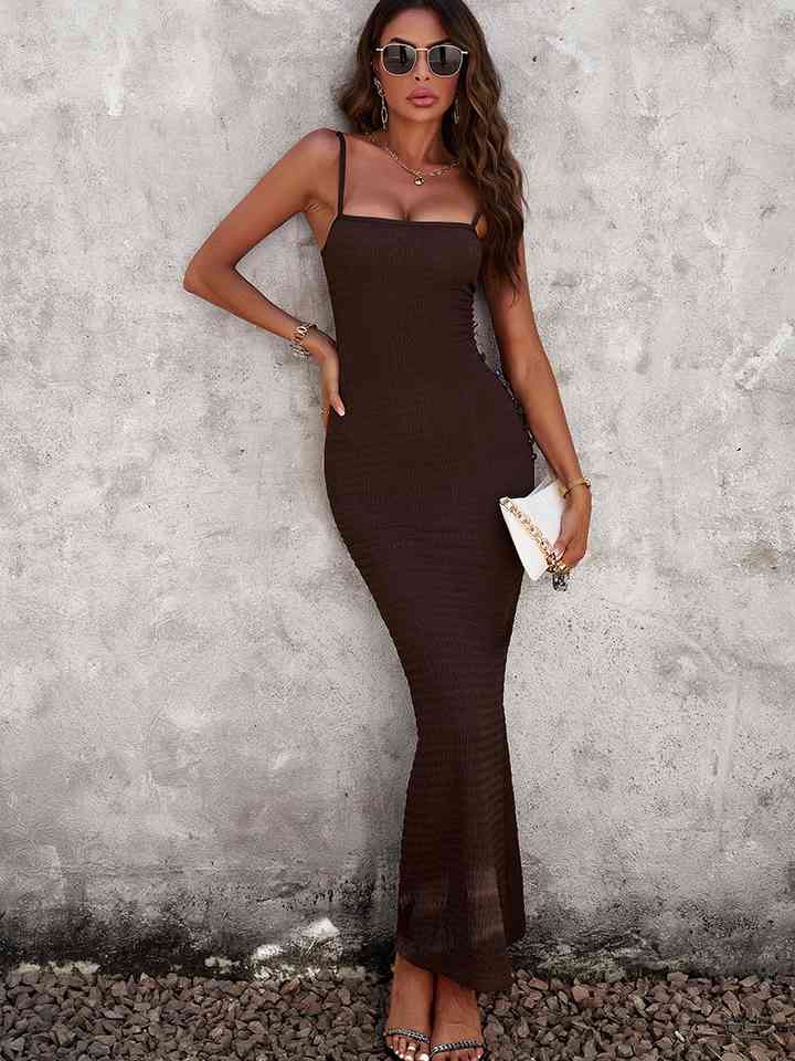 Spaghetti Strap Bodyline Maxi Dress