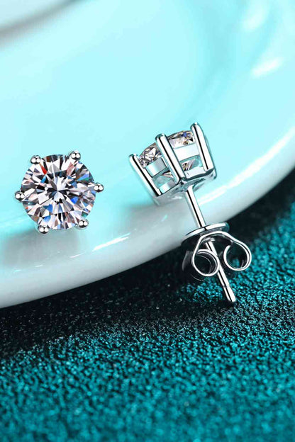 Adored Moissanite Stud Earrings